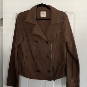 Old Navy fleece asymmetric jacket Size M